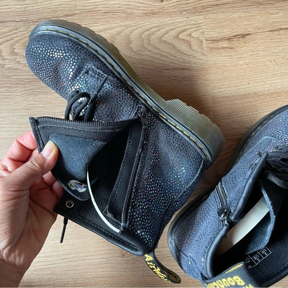 Dr. Martens Lace up Boots Iridescent Polka Dot 1460 kids Size 3
